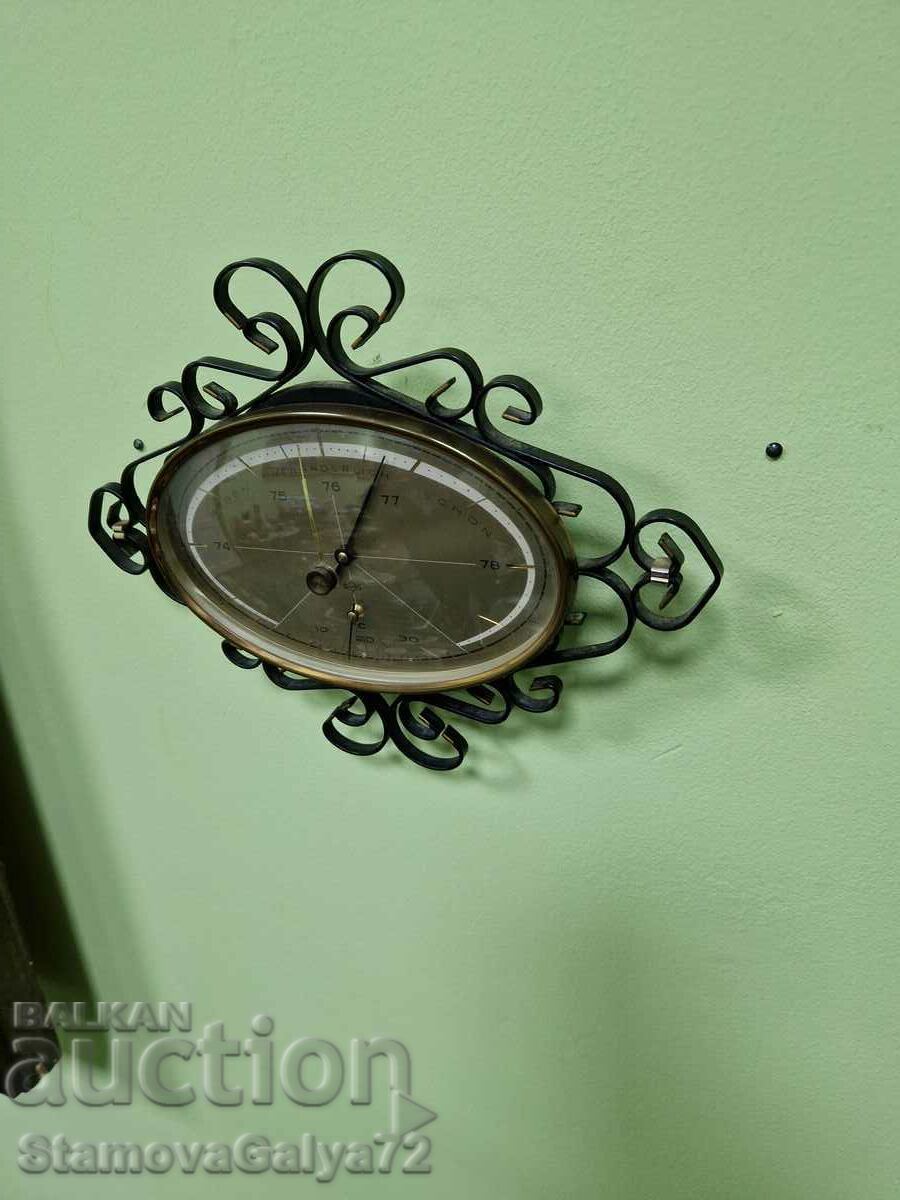 Σπάνιο αντίκα γερμανικό βαρόμετρο με θερμόμετρο - 5 Σπάνιο αντίκα γερμανικό βαρόμετρο με θερμόμετρο - 5