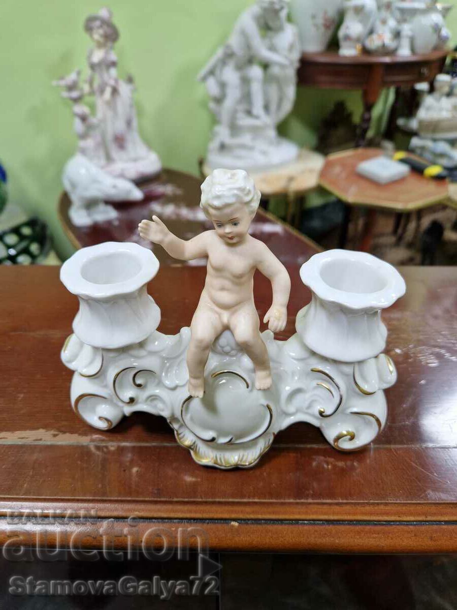 Auction Rare antique Schau bach Kunst candle holder Auction Rare antique Schau bach Kunst candle holder
