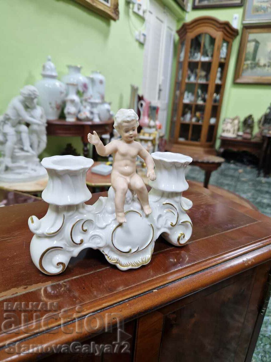 Delivery of Rare antique Schau bach Kunst candle holder Delivery of Rare antique Schau bach Kunst candle holder