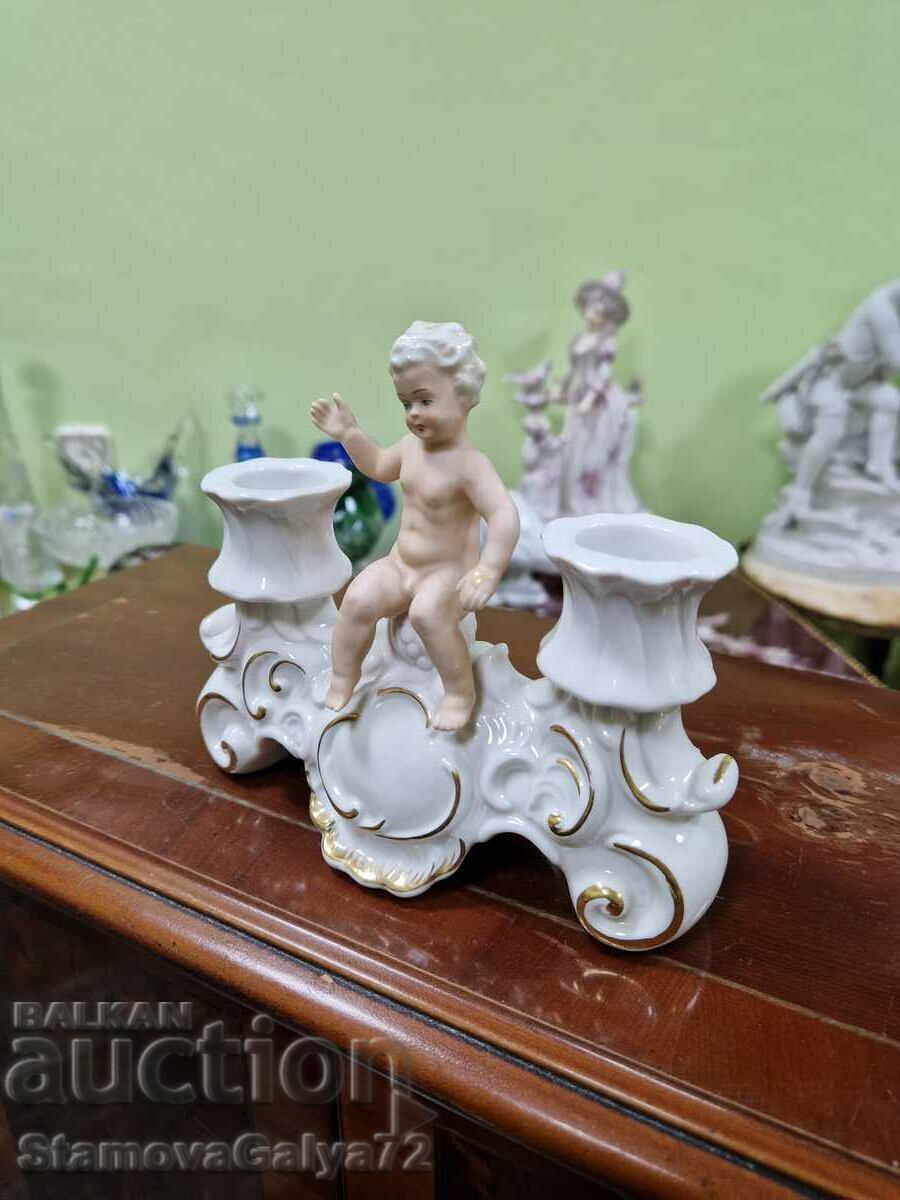 Rare antique Schau bach Kunst candle holder - 5 Rare antique Schau bach Kunst candle holder - 5