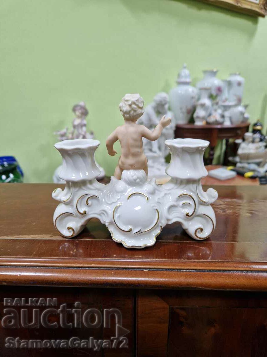 Rare antique Schau bach Kunst candle holder - 6 Rare antique Schau bach Kunst candle holder - 6