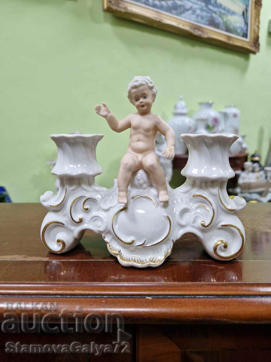 Rare antique Schau bach Kunst candle holder Rare antique Schau bach Kunst candle holder