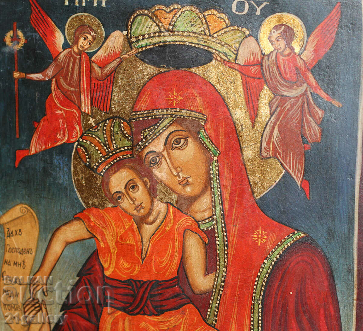 Hand-painted icon of the Holy Mother of God with the Eleusis Child - 5 Hand-painted icon of the Holy Mother of God with the Eleusis Child - 5