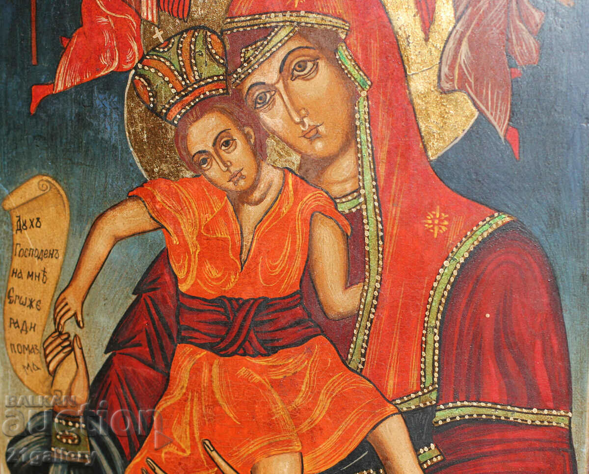 Hand-painted icon of the Holy Mother of God with the Eleusis Child - 6 Hand-painted icon of the Holy Mother of God with the Eleusis Child - 6