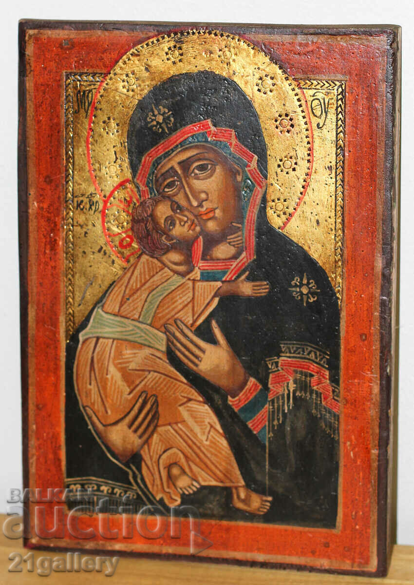 Hand-painted icon of the Holy Mother of God with the Child with price 550.00 BGN | € 281.21 Hand-painted icon of the Holy Mother of God with the Child with price 550.00 BGN | € 281.21