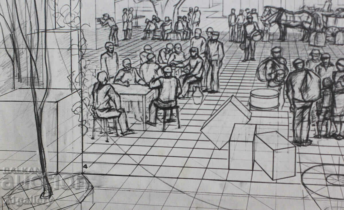 Prof. Petar Chuhovski (1922-1995) Lithography - 5 Prof. Petar Chuhovski (1922-1995) Lithography - 5