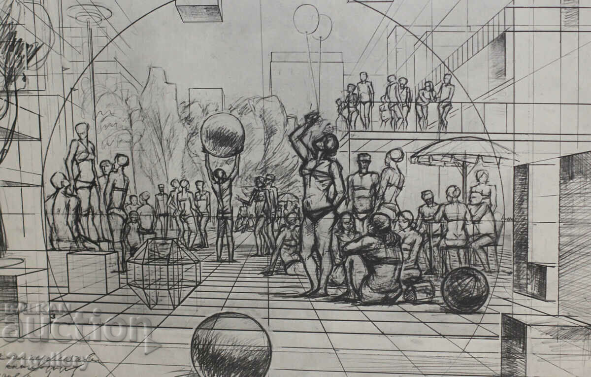 Prof. Petar Chuhovski (1922-1995) Lithography - 6 Prof. Petar Chuhovski (1922-1995) Lithography - 6