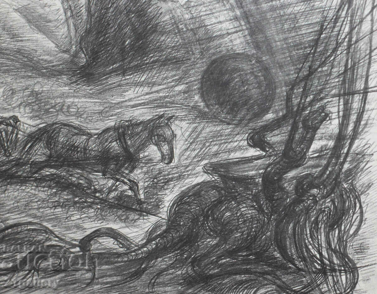 Delivery of Prof. Petar Chuhovski (1922-1995) Lithograph 1978 Delivery of Prof. Petar Chuhovski (1922-1995) Lithograph 1978