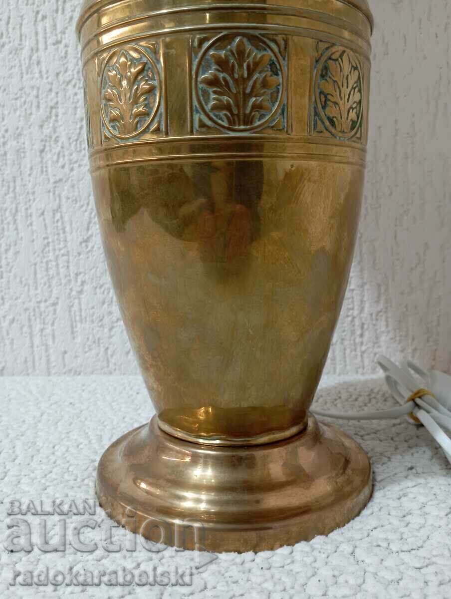 Δημοπρασία Σετ δύο πολύ μεγάλων αντικέ ορειχάλκινα φωτιστικά - φωτιστικό