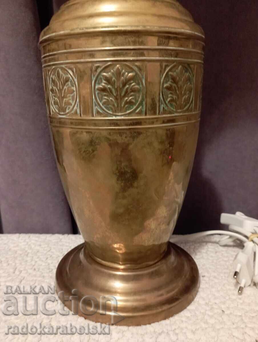 Licitație Set două lămpi foarte mari din alamă antică - lampă