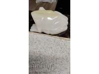 Frog made of natural stone - marble onyx