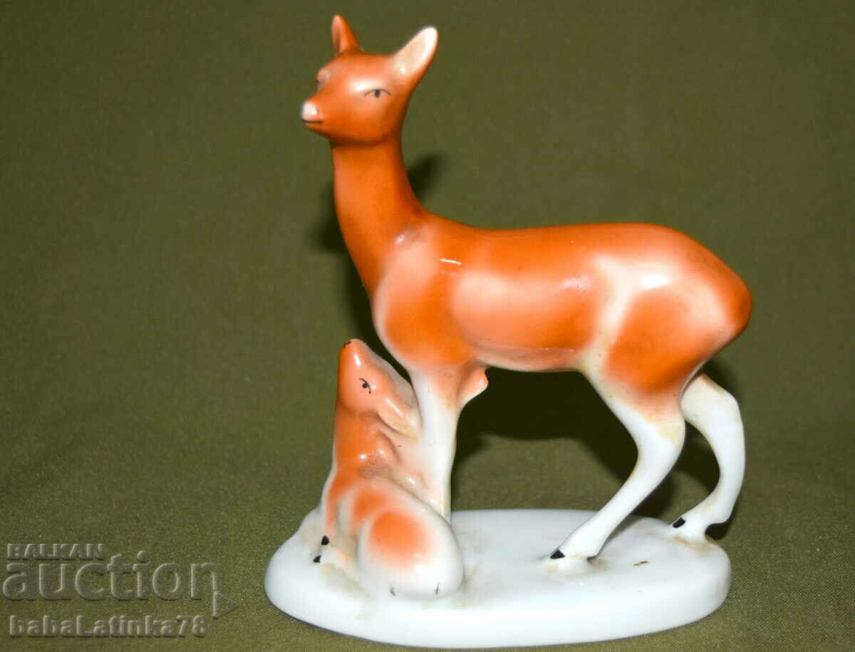 A beautiful porcelain figurine of a roe deer