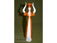 Interesting porcelain ethnic figurine candle holder