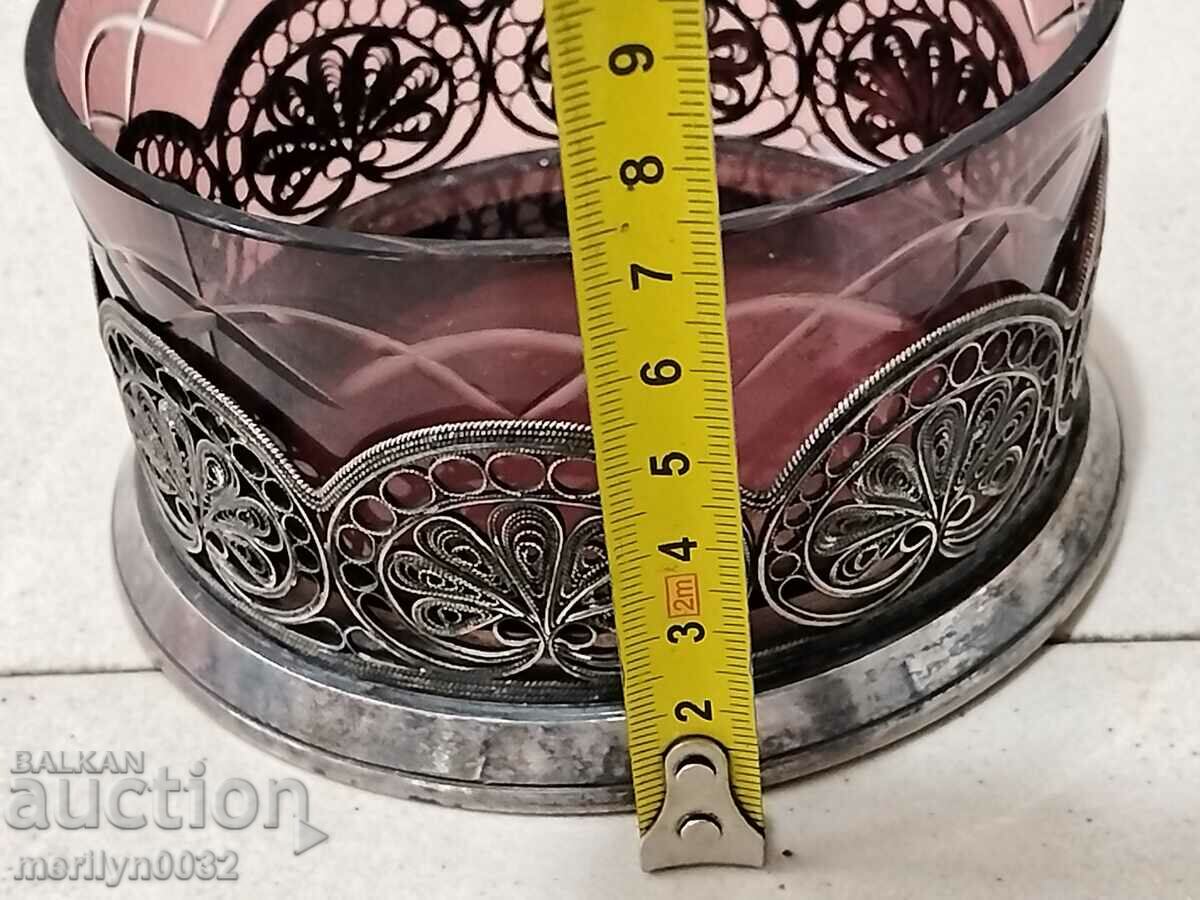 Old glass candy box, USSR luxury dish - 5 Old glass candy box, USSR luxury dish - 5