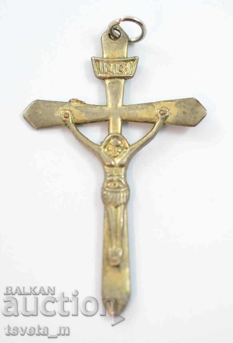 Medallion, pendant cross with crucifix