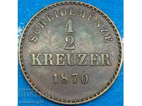 1/2 Kreuzer 1870 Württemberg Germania