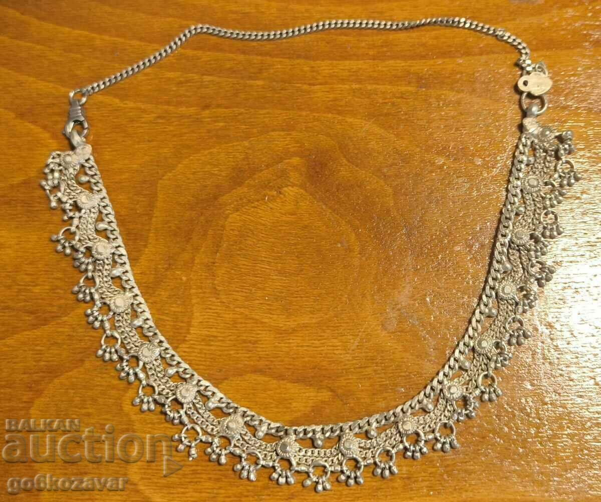Old silver plated necklace! Jewelry! For folk costume!