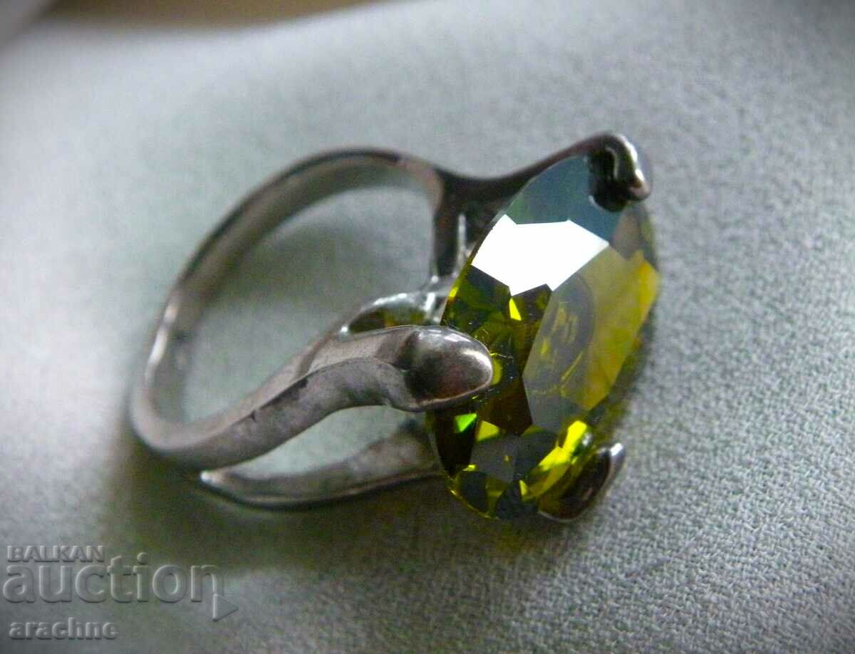 Silver ring with a large tourmaline with price 85.00 BGN | € 43.46 Silver ring with a large tourmaline with price 85.00 BGN | € 43.46