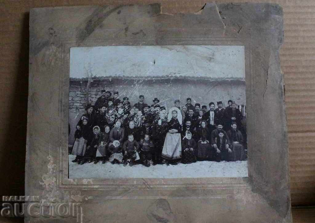 .LATE 19TH CENTURY OLD PHOTO WEDDING CARDBOARD PHOTO WEDDING