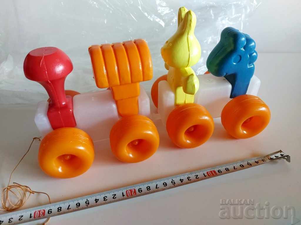 . SOC CHILDREN'S PLASTIC PULL TRAIN TOY with price 29.00 BGN | € 14.83 . SOC CHILDREN'S PLASTIC PULL TRAIN TOY with price 29.00 BGN | € 14.83