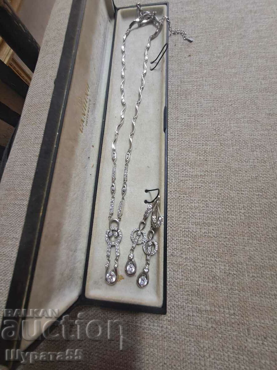 Silver set 36g.81 with stones Silver set 36g.81 with stones