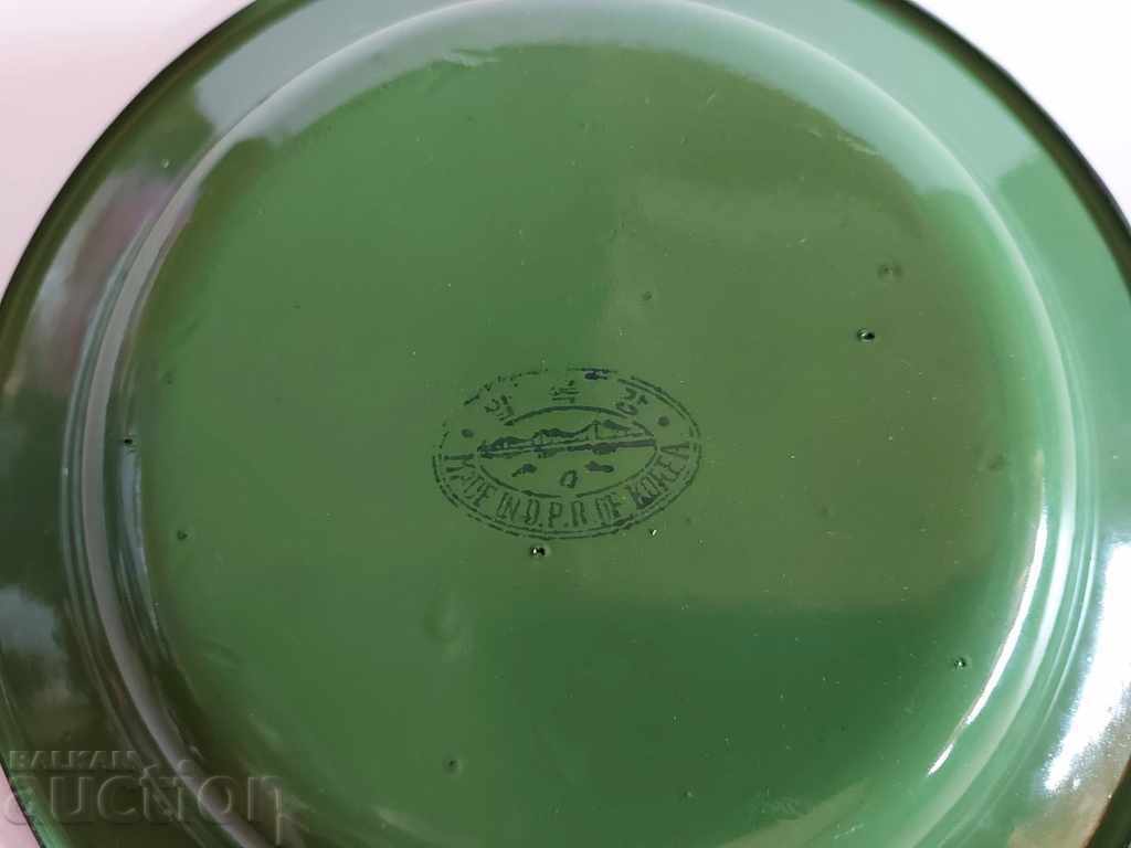 .SOC NORTH KOREA DPRK UNUSED ENAMEL METAL PLATE - 5 .SOC NORTH KOREA DPRK UNUSED ENAMEL METAL PLATE - 5