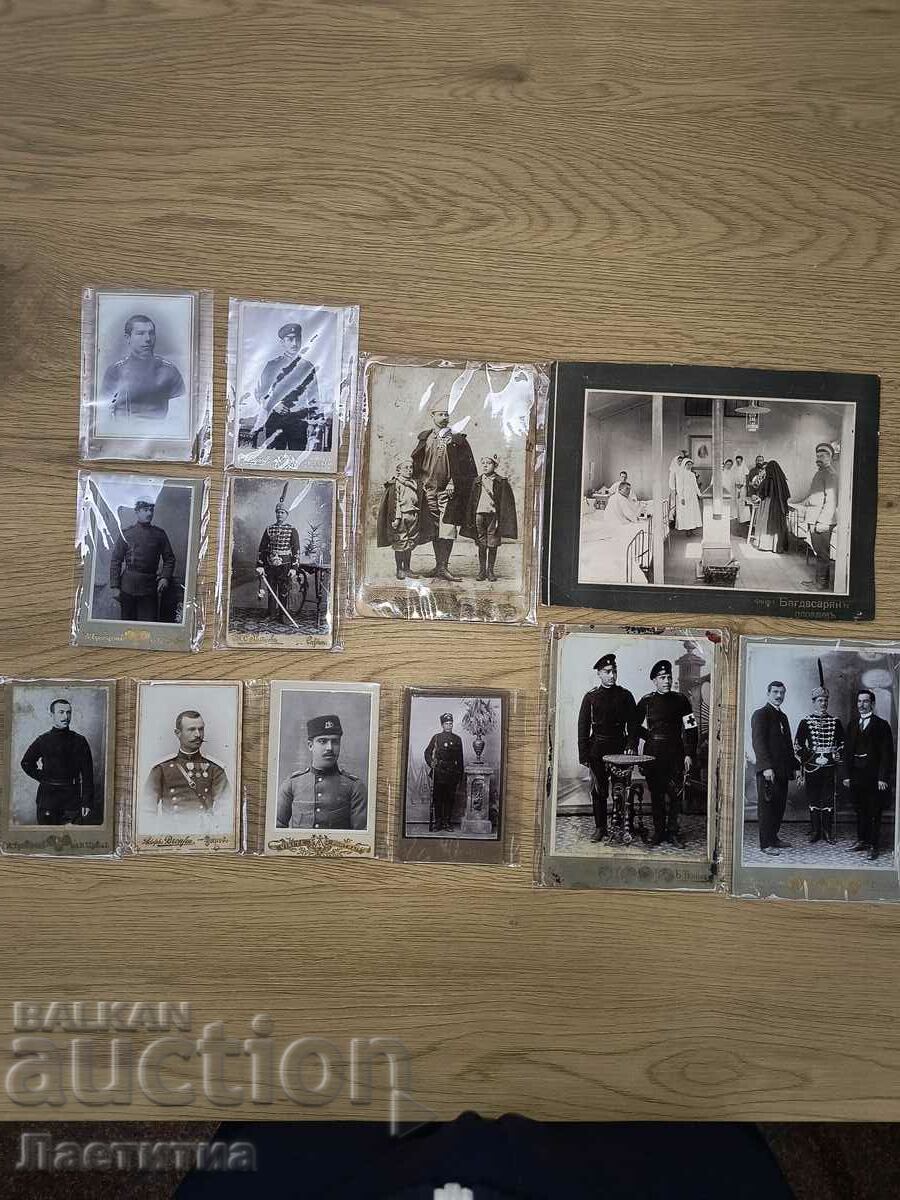 Lot of 12 old military photos