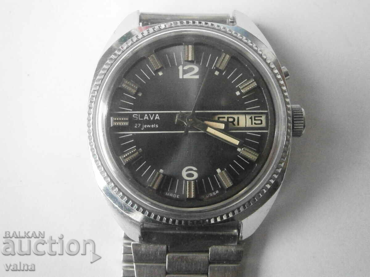 SLAVA, automatic, cal. 2427, made in USSR, case 37mm, TOP