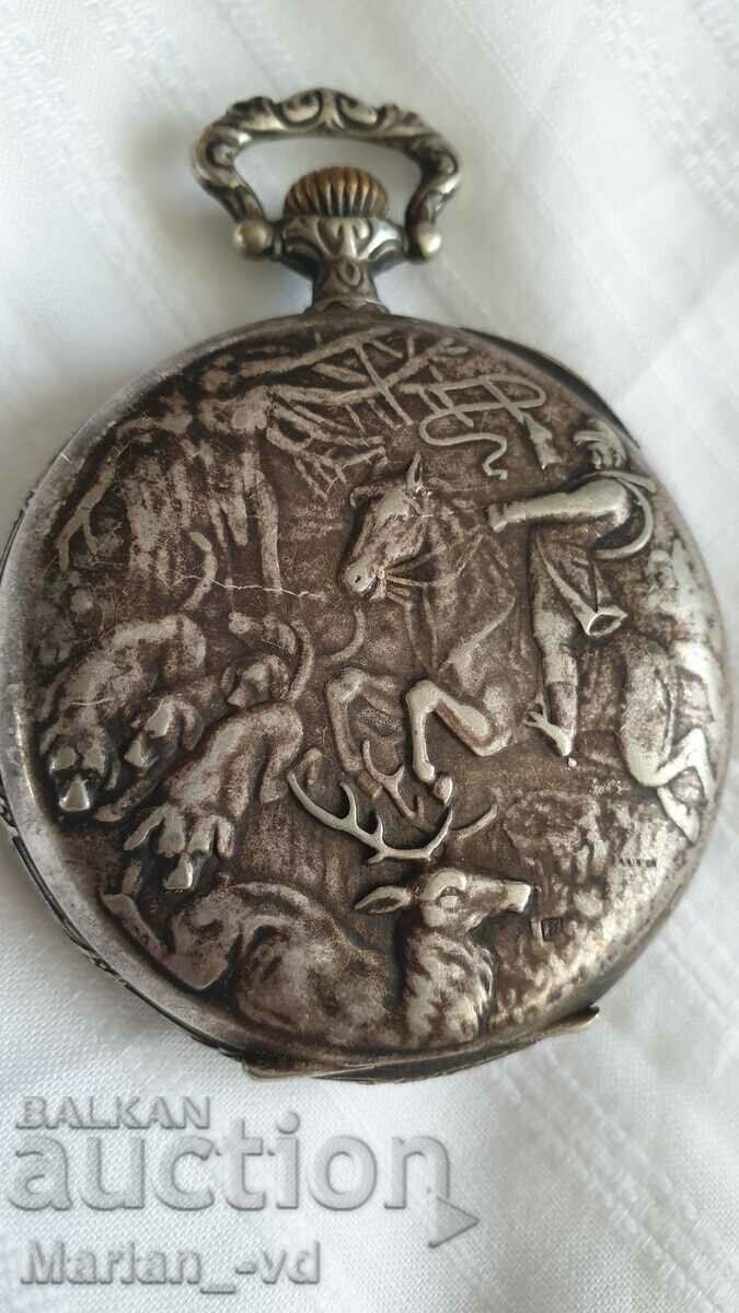 Δημοπρασία Ελβετικό μοναδικό ρολόι τσέπης με καντράν 24 ωρών Δημοπρασία Ελβετικό μοναδικό ρολόι τσέπης με καντράν 24 ωρών