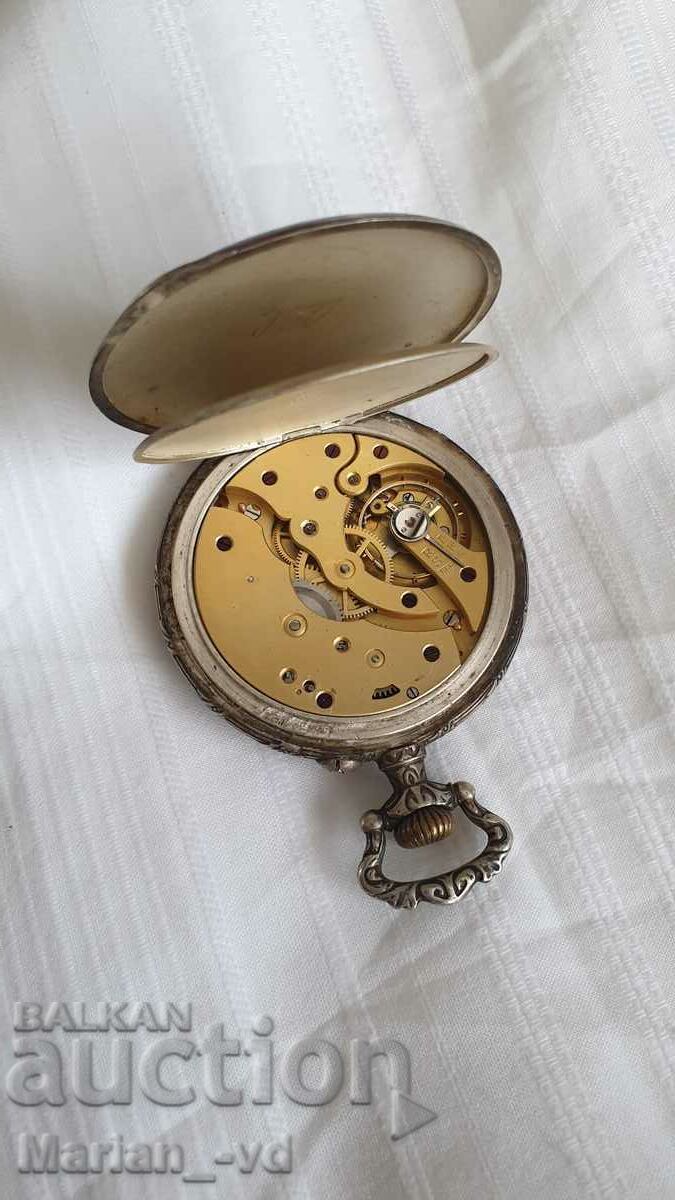 Παράδοση Ελβετικό μοναδικό ρολόι τσέπης με καντράν 24 ωρών Παράδοση Ελβετικό μοναδικό ρολόι τσέπης με καντράν 24 ωρών