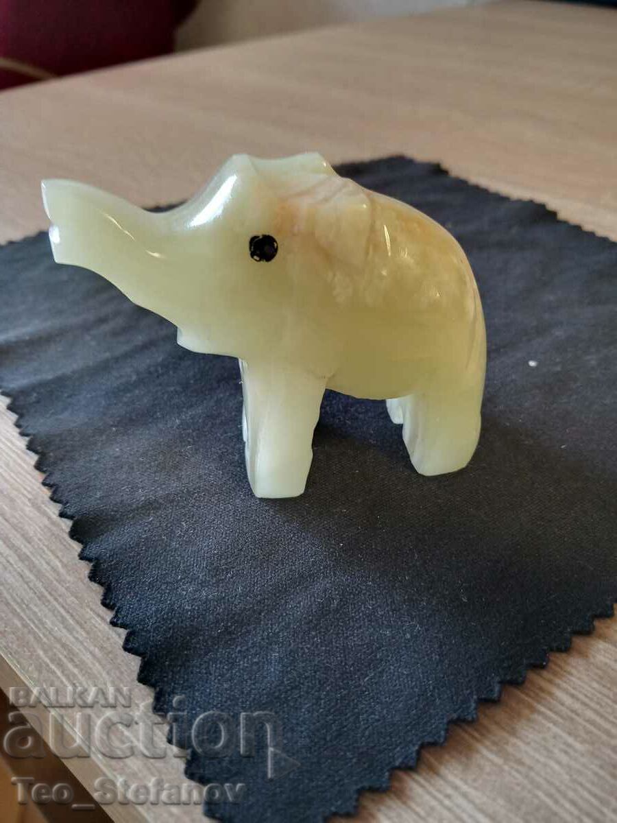 Onyx marble elephant figure