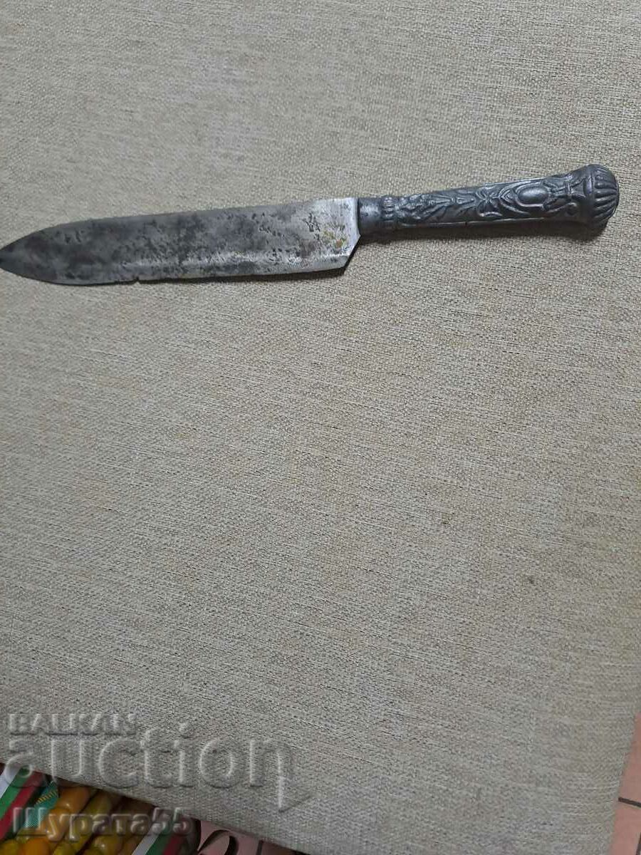 An old knife. Blade 18 cm. 28 cm.