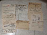 13 pcs. Leaflets 1940 invoices