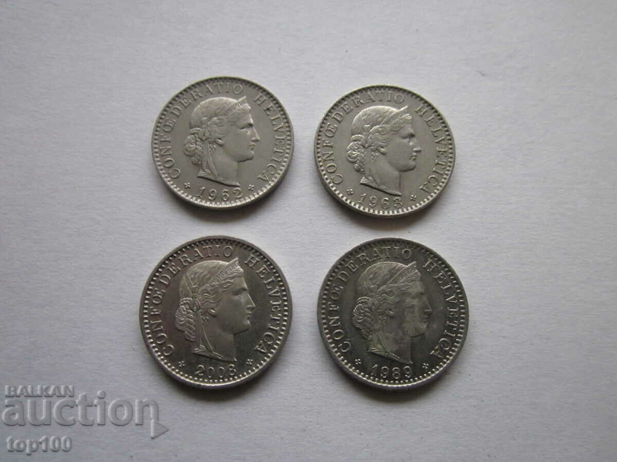 LOT OF SWISS BZC COINS !!! with price € 1.50 | 2.93 BGN
