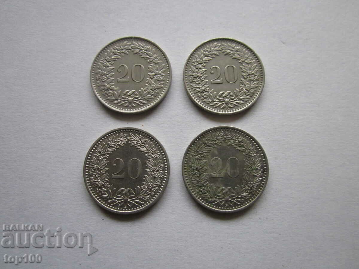 Auction  LOT OF SWISS BZC COINS !!!