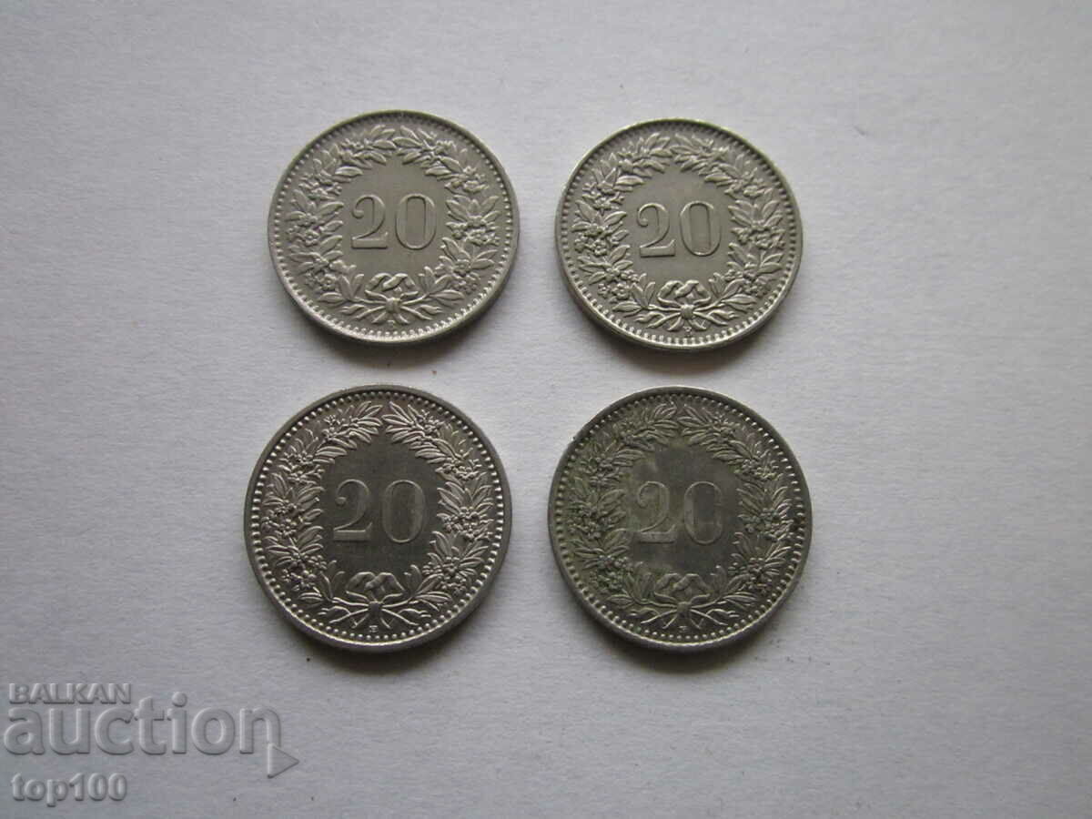 LOT OF SWISS BZC COINS !!!