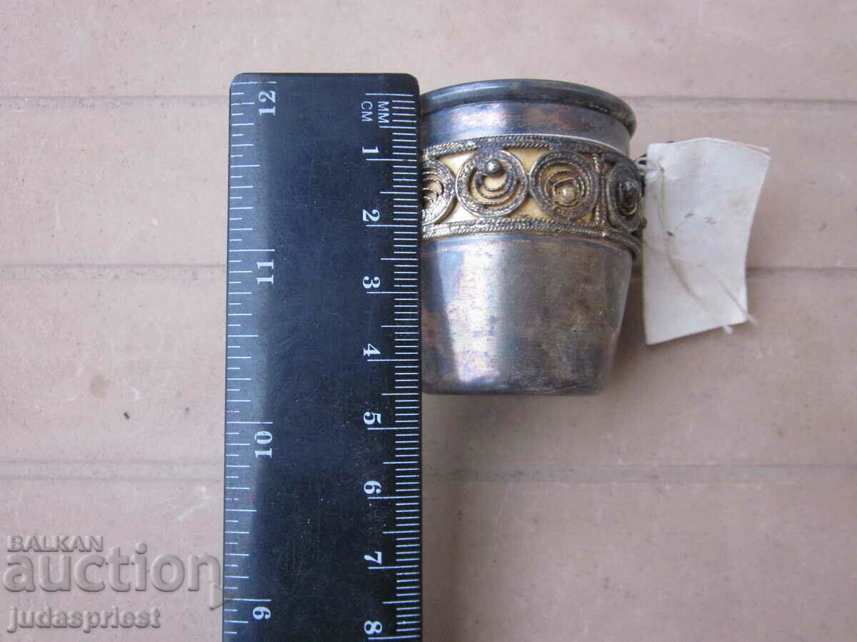 παλιό ρωσικό σοβιετικό κύπελλο Melchior με φιλιγκράν και επιχρύσωση - 7 παλιό ρωσικό σοβιετικό κύπελλο Melchior με φιλιγκράν και επιχρύσωση - 7