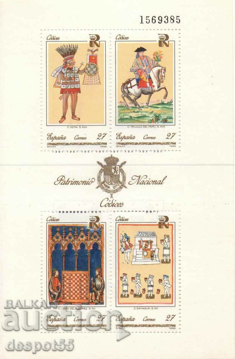 1992. Spain. Natural cultural heritage. Block.