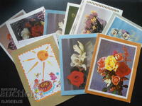 Old Bulgarian greeting cards, double, 12 pcs.