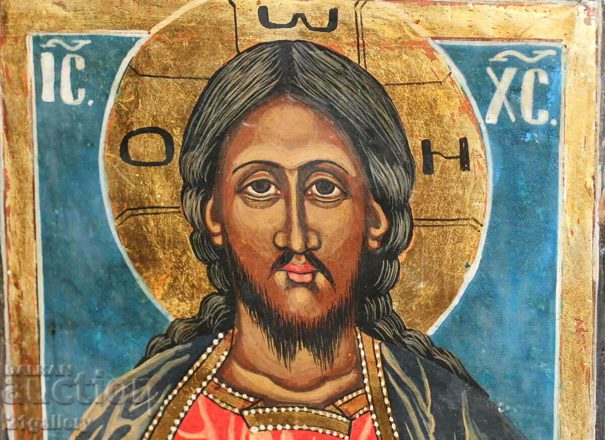 Delivery of Modern icon, hand painted Jesus Christ Pantokrator