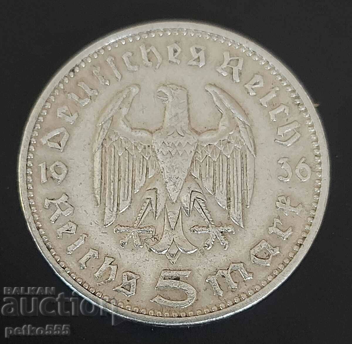 5 Reichsmarks Γερμανία 1936