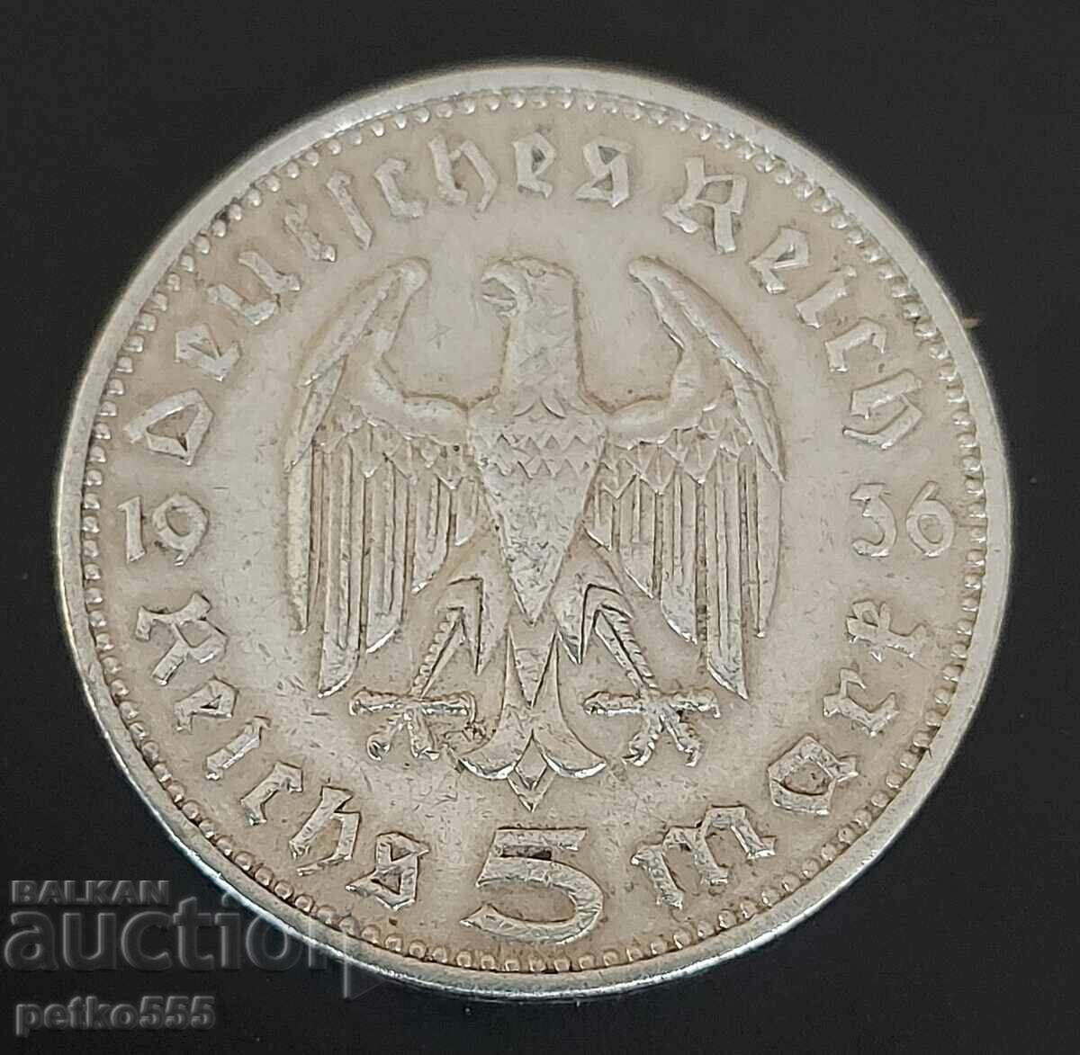 5 Reichsmarks Germany 1936 5 Reichsmarks Germany 1936