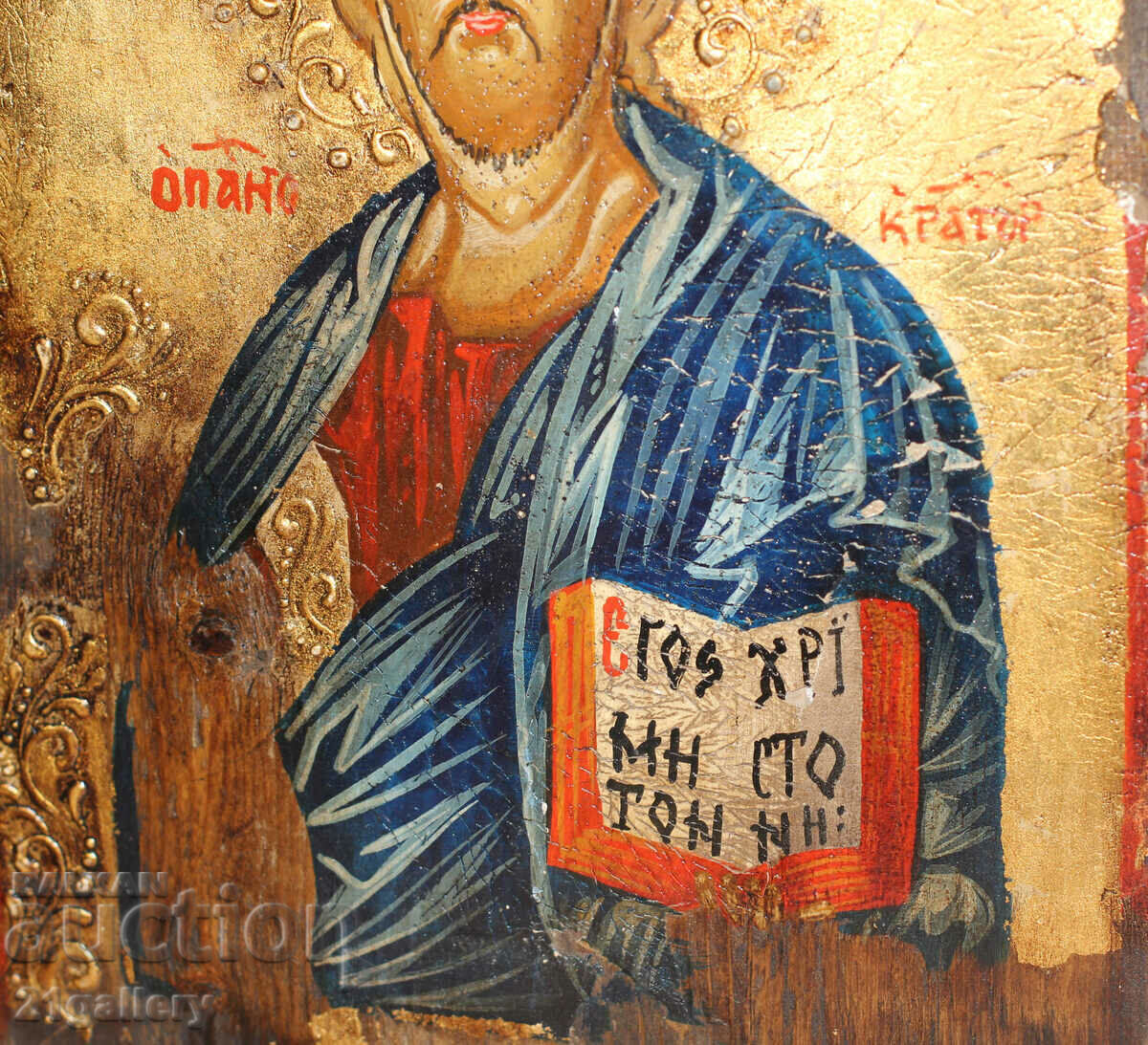 Modern icon, hand painted Jesus Christ Pantokrator - 5 Modern icon, hand painted Jesus Christ Pantokrator - 5