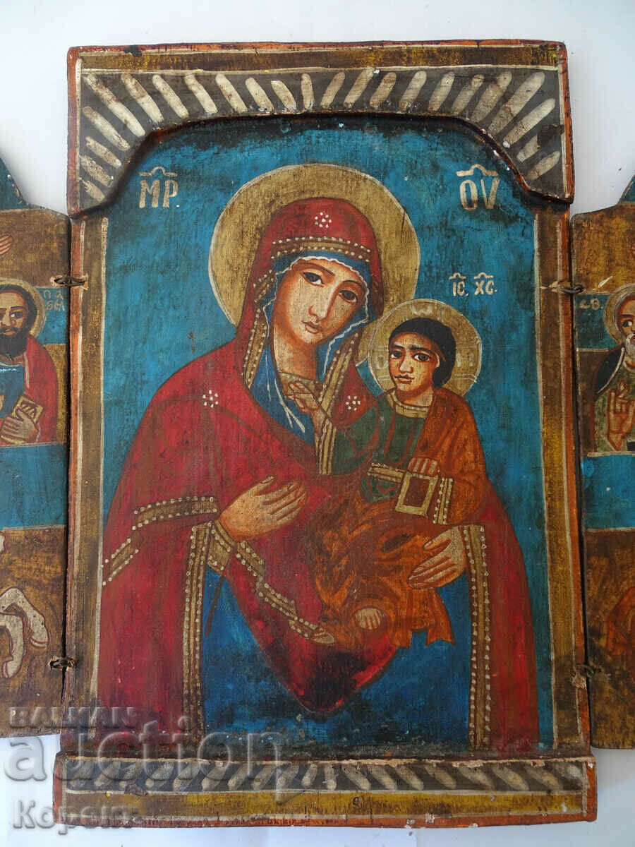 Orthodox painted icon - triptych - 6