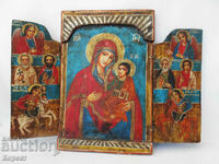 Orthodox painted icon - triptych