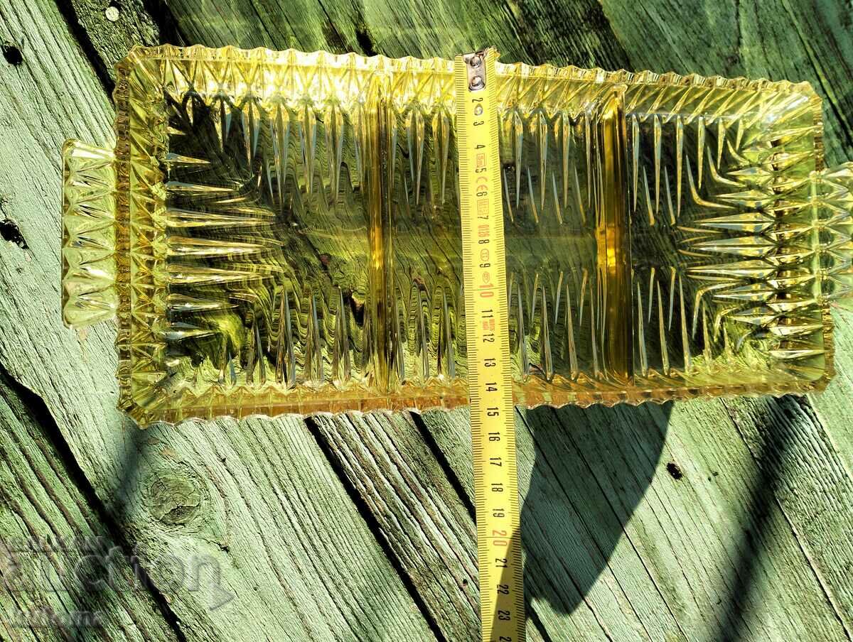 Auction Crystal tray Auction Crystal tray