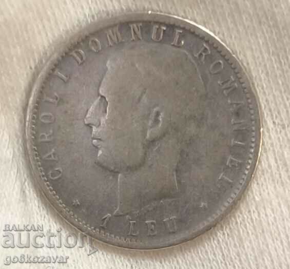 Romania 1 leu 1906 Argint! cu preț 23.00 BGN | € 11.76 Romania 1 leu 1906 Argint! cu preț 23.00 BGN | € 11.76