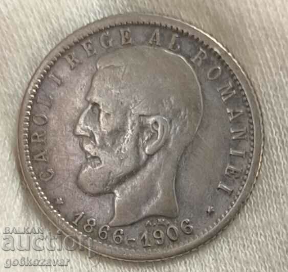 Romania 1 lei 1906 Silver! Romania 1 lei 1906 Silver!