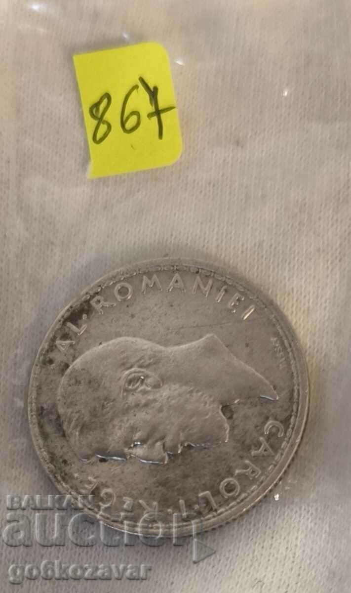 Licitație Romania 2 lei 1914 Argint!