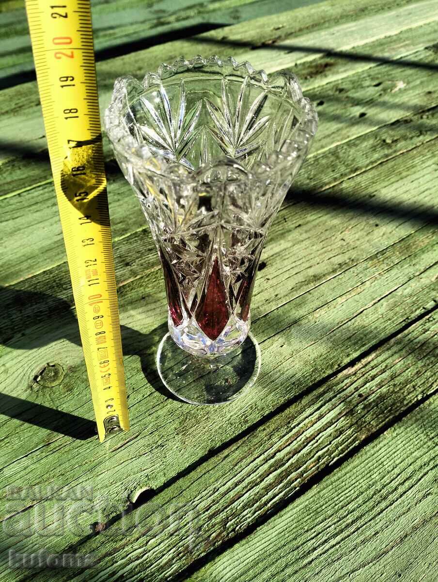 Lead crystal vase with price 24.99 BGN | € 12.78 Lead crystal vase with price 24.99 BGN | € 12.78